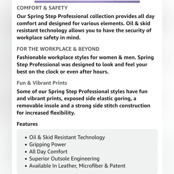 Spring Step Women's Lite Uniform Shoe Sz 8 Clogs Wedge Mule Slip Resistant Nurse - Picture 12 of 12